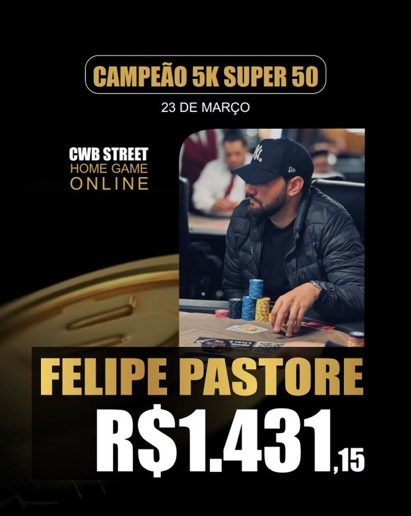 Segunda teve forra no nosso 5K SUPER 50.👥 60 players participaram.🥇 @felipepastore foi o grand
