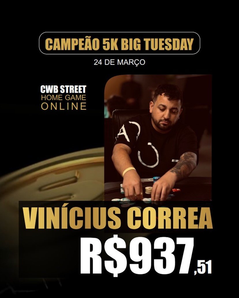Terça teve 5K. 👥 59 players participaram.Quem buscou sua segunda cravada da semana foi @viiniic